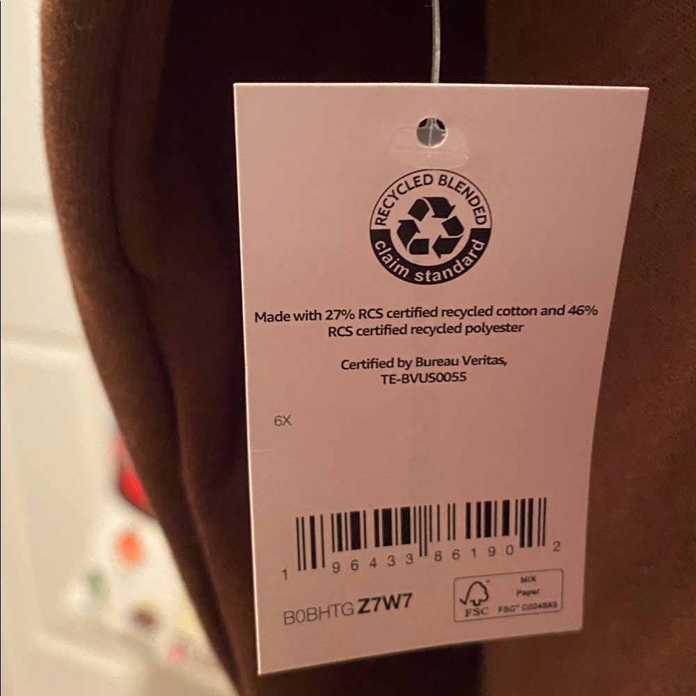 Amazon Essentials Brown Cropped Hoodie…size 6X - Picture 5 of 5